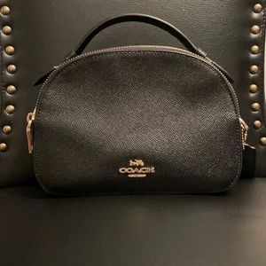 Black Serena Satchel In Signature Canvas.